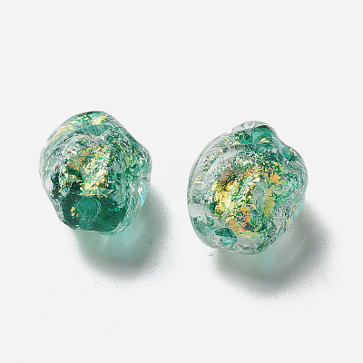 Handmade Foil Lampwork Beads Strands FOIL-Z001-06A-1