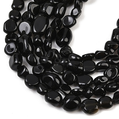 Natural Obsidian Beads Strands G-K395-B06-01-1