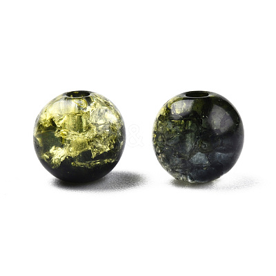 Transparent Crackle Acrylic Beads CACR-N002-12A-1