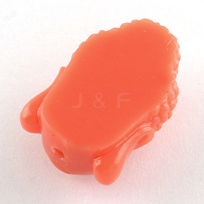 Dyed Buddha Head Synthetical Coral Beads CORA-R011-16-1