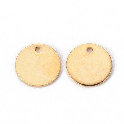 201 Stainless Steel Stamping Blank Tag Pendants STAS-T058-10mm-G-1