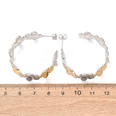 304 Stainless Steel Stud Earrings for Women SA-CBA4160-25GP-1