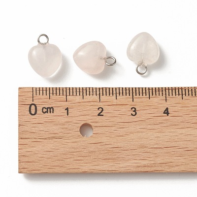 Natural Rose Quartz Charms G-T132-005D-1