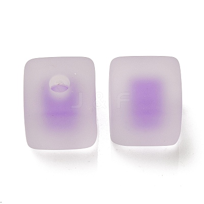 Frosted Acrylic European Beads OACR-G012-14H-1