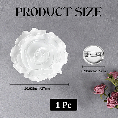 1Pc Flower Polyester Brooches JEWB-CN0001-08A-1