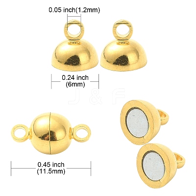 20 Sets 2 Colors Brass Magnetic Clasps KK-CJ0001-84-1