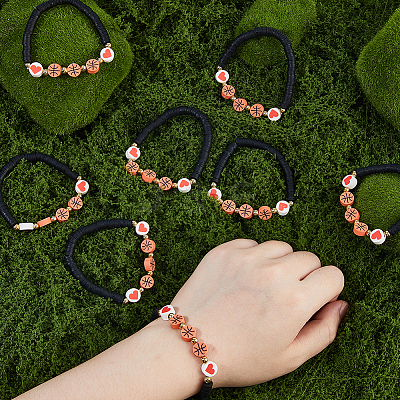 24Pcs Polymer Clay Heishi Beads Stretch Bracelets BJEW-DC00018-1