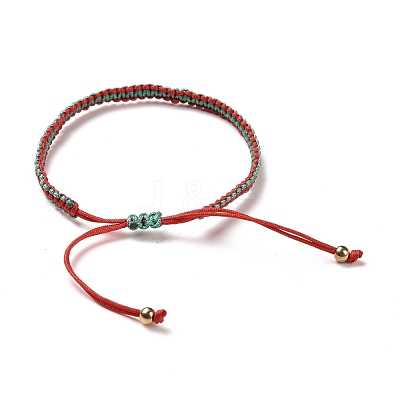 Polyester Braided Bracelet with CCB Plastic Beads BJEW-A099-05-1