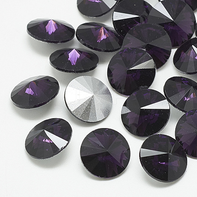 Pointed Back Glass Rhinestone Cabochons RGLA-T086-6mm-16-1