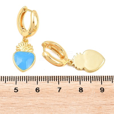Valentine's Day Brass Hoop Earrings EJEW-Z164-11G-1