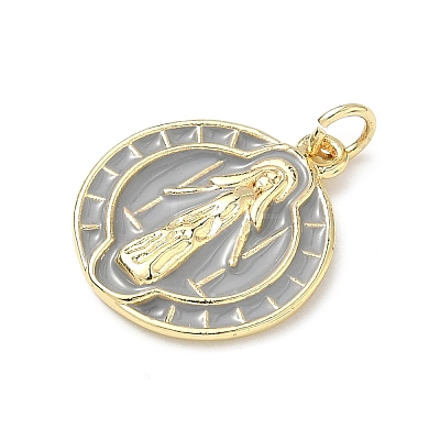 Brass Enamel Pendants LS-KK-H255-05G-01-1