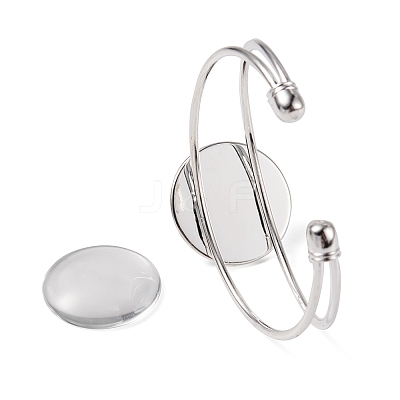 DIY Blank Dome Bangle Making Kit DIY-FS0003-50S-1