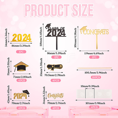 Acrylic Cake Toppers AJEW-TA0001-67-1