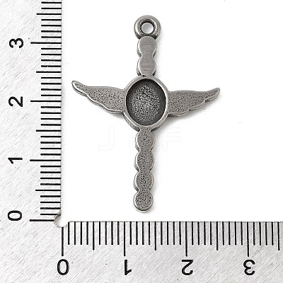 Religion 304 Stainless Steel with Rhinestone Pendants STAS-Z179-09AS-1