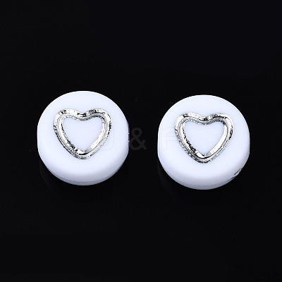 Opaque White Acrylic Beads MACR-Q242-005-1