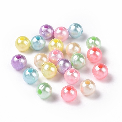 Imitation Pearl Acrylic Beads X-OACR-E013-29B-1