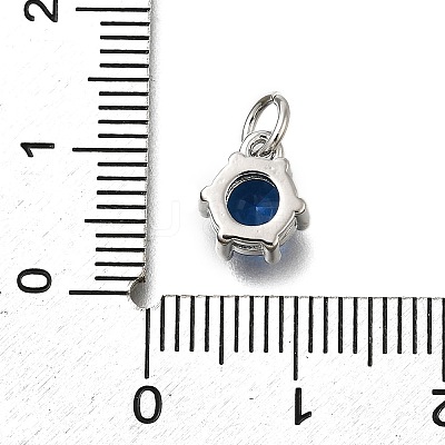 Brass Pave Cubic Zirconia Pendants KK-V002-23P-04-1