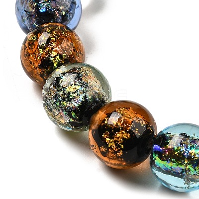 Handmade Dichroic Foil Glass Beads Strands DICH-U001-05J-1
