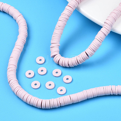Handmade Polymer Clay Beads Strands CLAY-R089-6mm-049-1