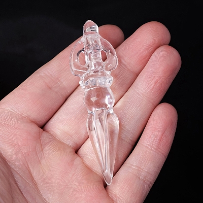 Natural Quartz Crystal Carved Vajra Figurines for Home Desktop Decoration PW-WG96012-02-1