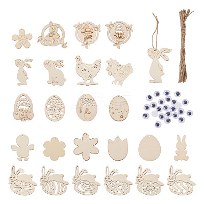 Wooden Cutouts Ornaments WOOD-TA0002-39-1