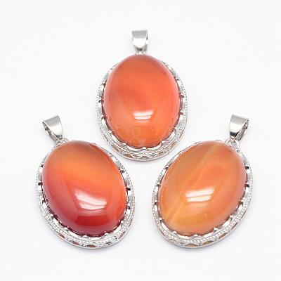 Natural Carnelian Pendants G-D851-12-1
