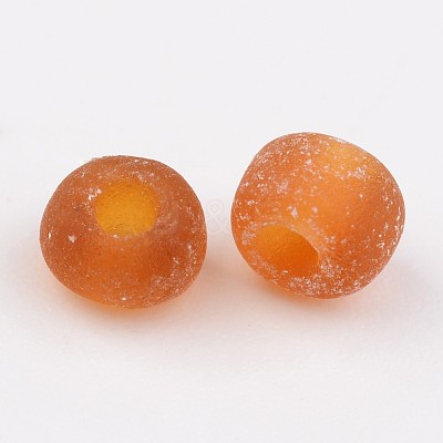 6/0 Frosted Round Glass Seed Beads X-SEED-A008-4mm-M13-1