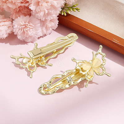 4Pcs 2 Colors Alloy Alligator Hair Clips OHAR-HY0001-06C-1