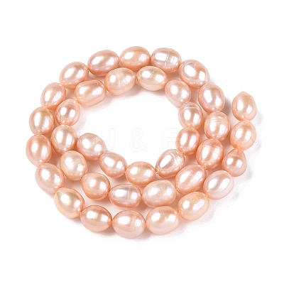 Natural Cultured Freshwater Pearl Beads Strands PEAR-Q003-7mm-03-1