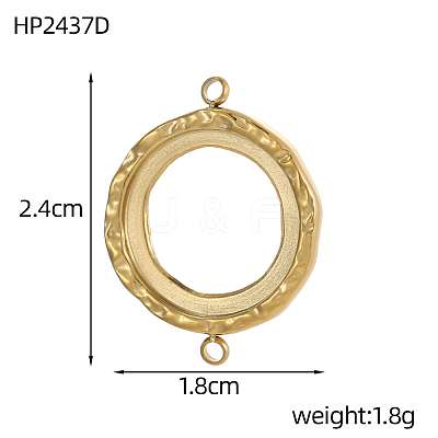 304 Stainless Steel Connector Cabochon Settings STAS-OY009-27G-1