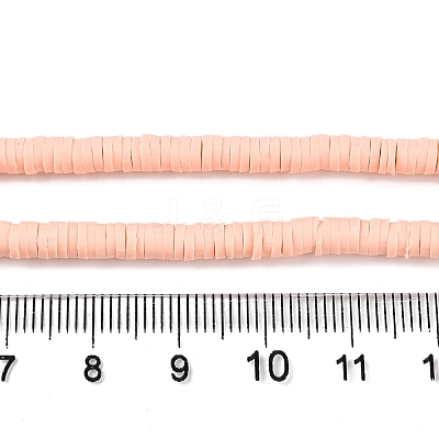 Flat Round Handmade Polymer Clay Bead Spacers X-CLAY-R067-4.0mm-13-1