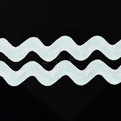 10 Yard Metallic Polyester Wavy Fringe Trim Ribbon SRIB-GF0001-38U-1