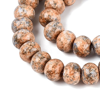 Opaque Baking Paint Glass Beads Strands GLAA-Q110-03A-04-1