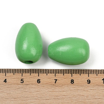 Spray Painted Wood European Beads WOOD-F017-10E-1