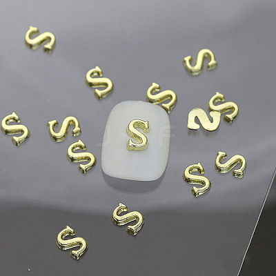 Alloy 26 Letter Shapes Nail Art Decoration MRMJ-WH0114-001-19-1