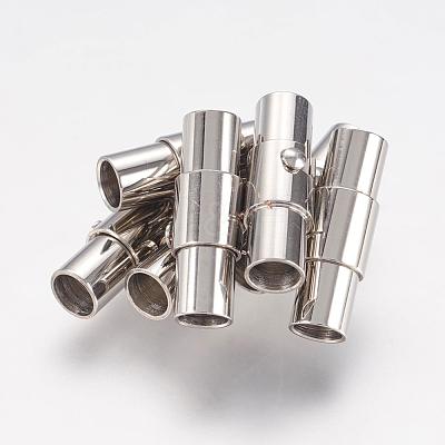 Tarnish Resistant Smooth 304 Stainless Steel Locking Tube Magnetic Clasps STAS-H019-2-1