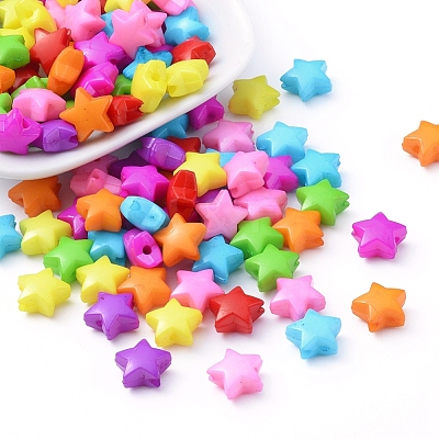 Opaque Acrylic Beads X-SACR-Q099-M26-1