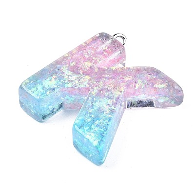 Transparent Epoxy Resin Pendants CRES-S364-002K-1