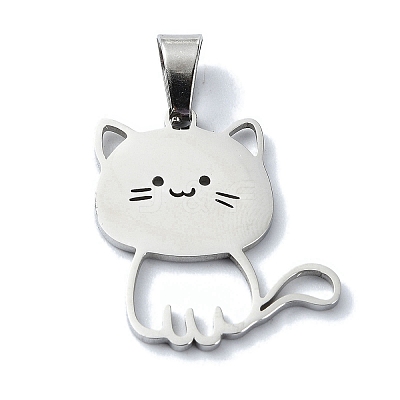 Non-Tarnish 304 Stainless Steel Pendants STAS-C097-10P-1