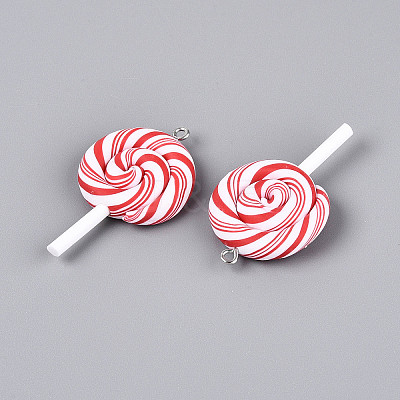 Handmade Polymer Clay Pendants CLAY-N013-30B-01-1