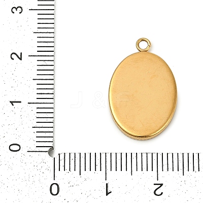 Ion Plating(IP) 304 Stainless Steel Pendant Cabochon Settings STAS-WH0055-02B-G-1