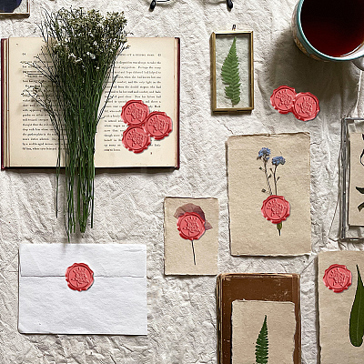 50Pcs Adhesive Wax Seal Stickers DIY-CA0006-16I-1