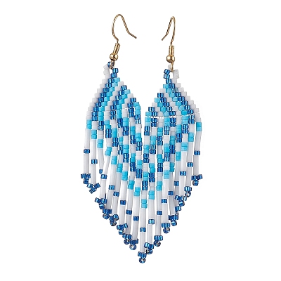 Boho 304 Stainless Steel with Glass Dangle Stud Earring EJEW-MZ00176-02-1