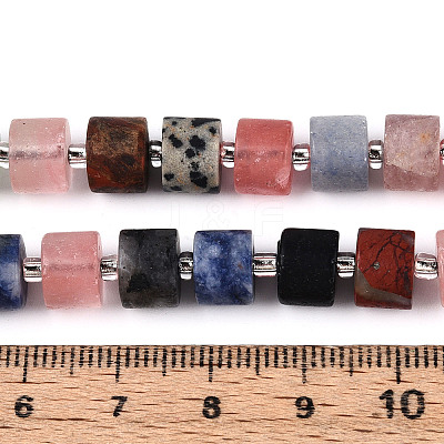 Natural & Synthetic Mixed Stone Beads Strands G-N353-02A-01-1