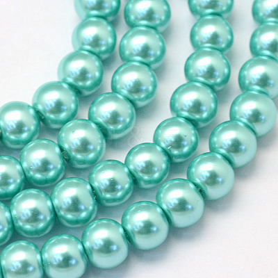 Baking Paint Glass Pearl Bead Strands X-HY-Q003-3mm-65-1