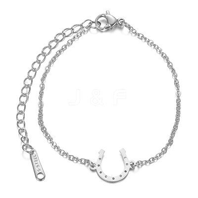 Tarnish Resistant 201 Stainless Steel Link Bracelets STAS-T040-JN016-1-1