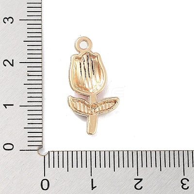 Golden Plated Alloy Enamel Pendants ENAM-L047-01G-02-1
