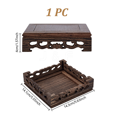 Wood Display Base for Flower Pot ODIS-WH0078-51B-1