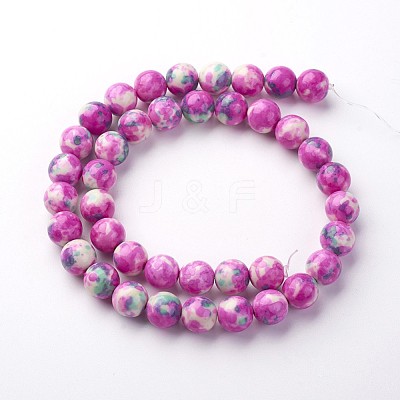 Natural Ocean White Jade Bead Strands G-G916-10mm-06-1