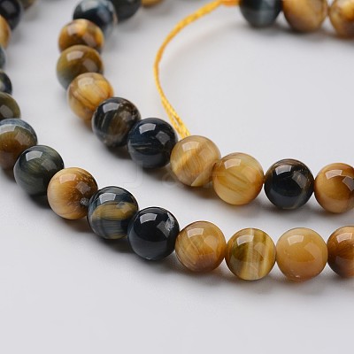 Natural Dream Tiger Eye Beads Strands X-G-G898-6mm-1